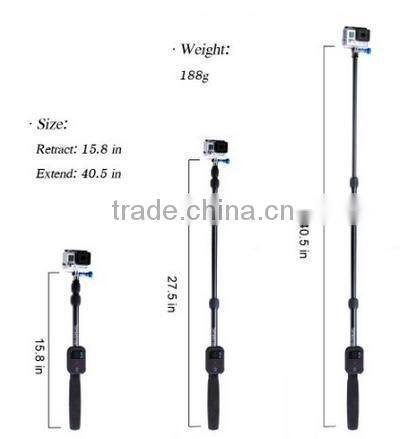 Smatree S2 Pole with Protective ClipCase for WiFi Remote Controller for Go Pro