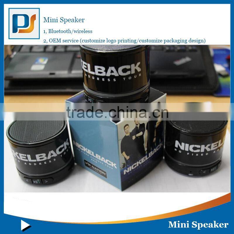 Bluetooth speaker with led light fm radio , mini speaker with OEM rolling printing logo bluetooth wiereless speaker