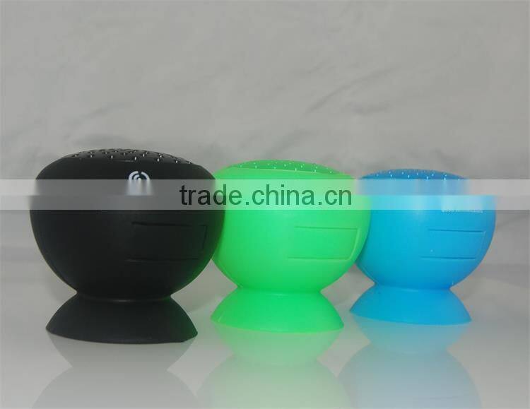 Silicon Mini Handfree Stereo Bluetooth Wireless Sucker Speaker for Mobile Phone