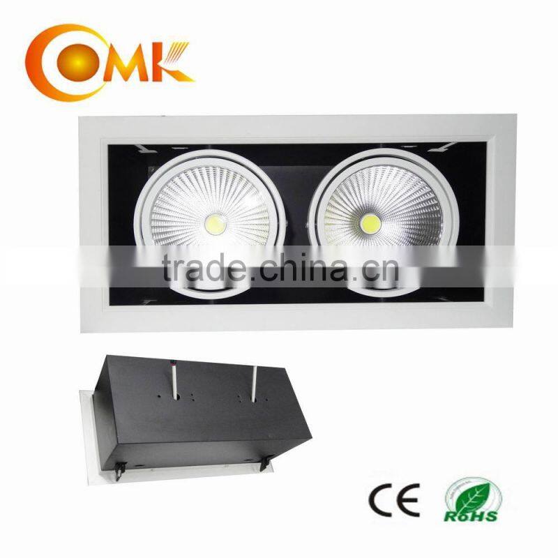 Recessed Anti-glare 30W grille downlight for office grill lighting