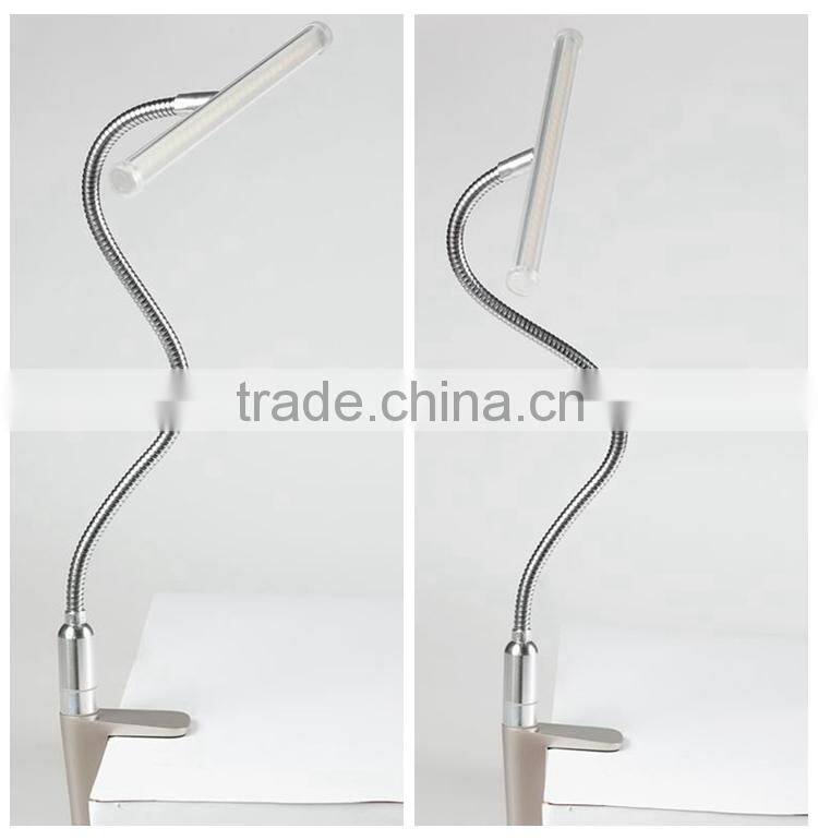 The brightness adjustable LED chip Gooseneck Reading Light