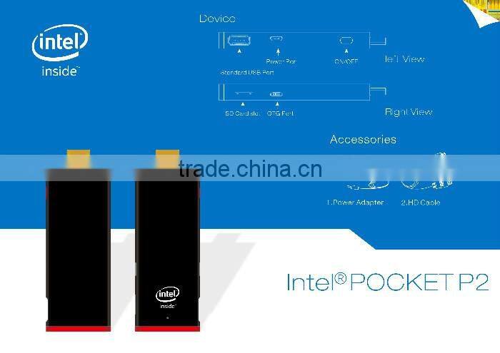 2016 new product computer stick win 10 mini pc Intel Quad Core Android mini pc