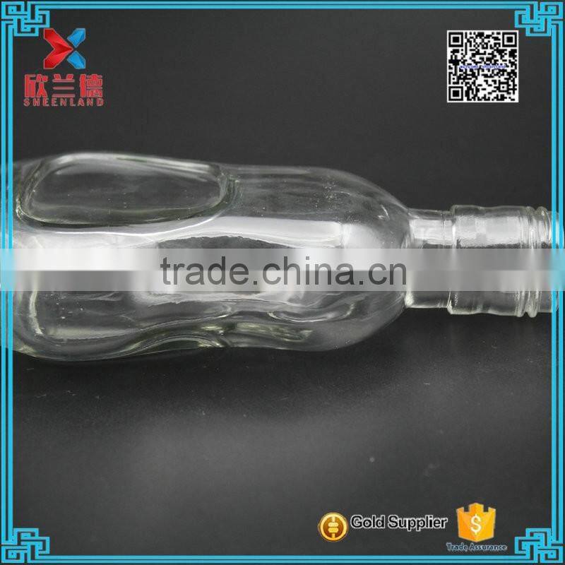 4oz calabash shaped glass wine bottle for alcohol drink wholesale