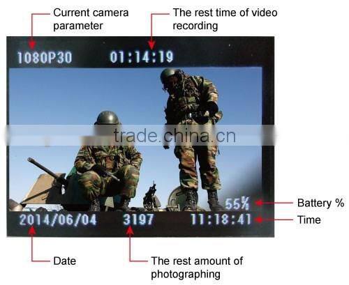 Rechargeable Video Camera Recorder Police Tactical Led Flashlight Torch with LCD Screen