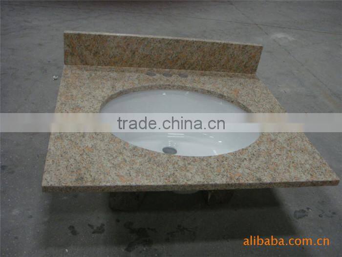 four side apron countertop, single sink