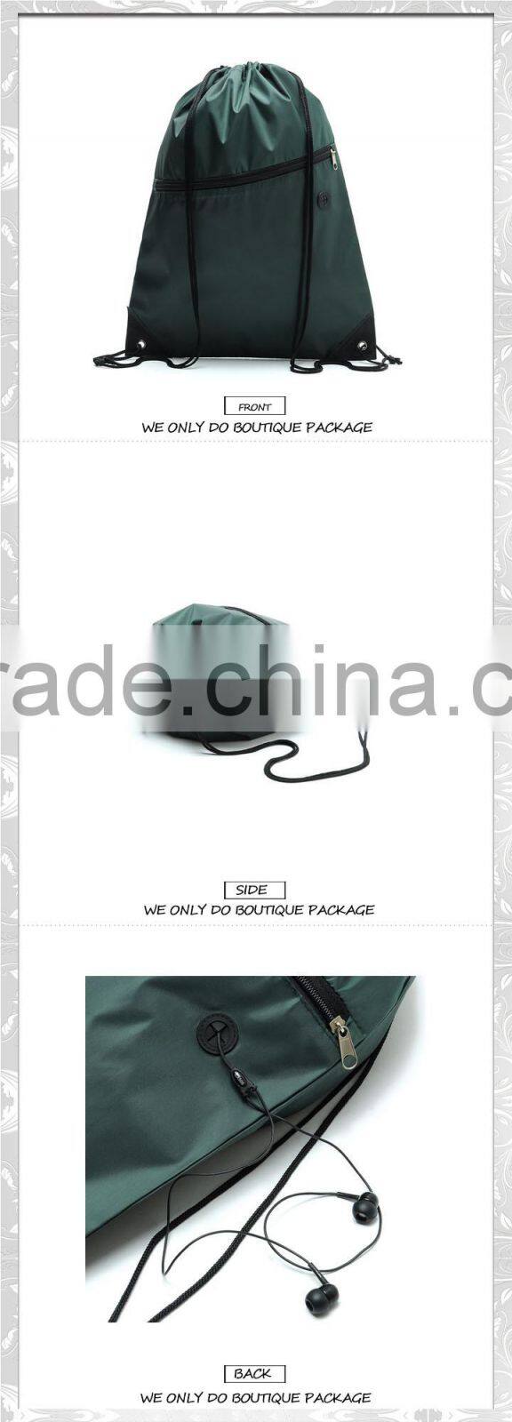 Nylon cheap shopping bag folding drawstring bag