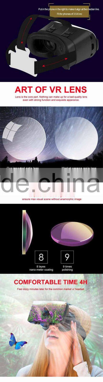 Virtual Reality 3D VR Glassess Compatible with 3.5-6inch Smartphone