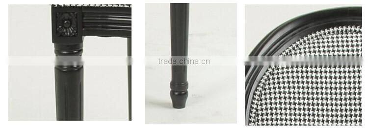 Black finish color Solid beech wood Hotel chair /Round Upholstered Side Chair(CH-211-1)