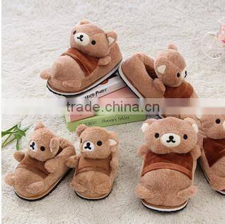 plush shoes/plush bear toy shoes/plush animal house shoes