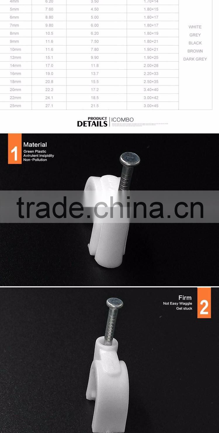 14mm ribbon cabledrop cat6 decorative masonry cable buckle clips