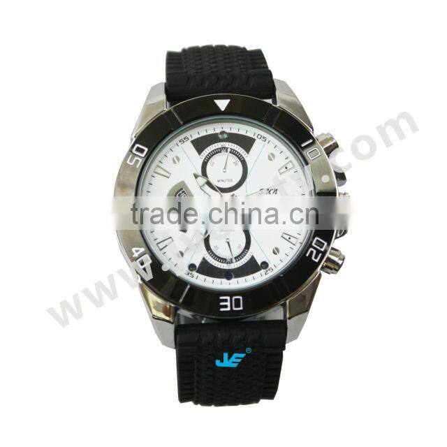 JVE-3105G-8 IR night vision waterproof watch camera 720p HD, good quality camera watch with USB drive