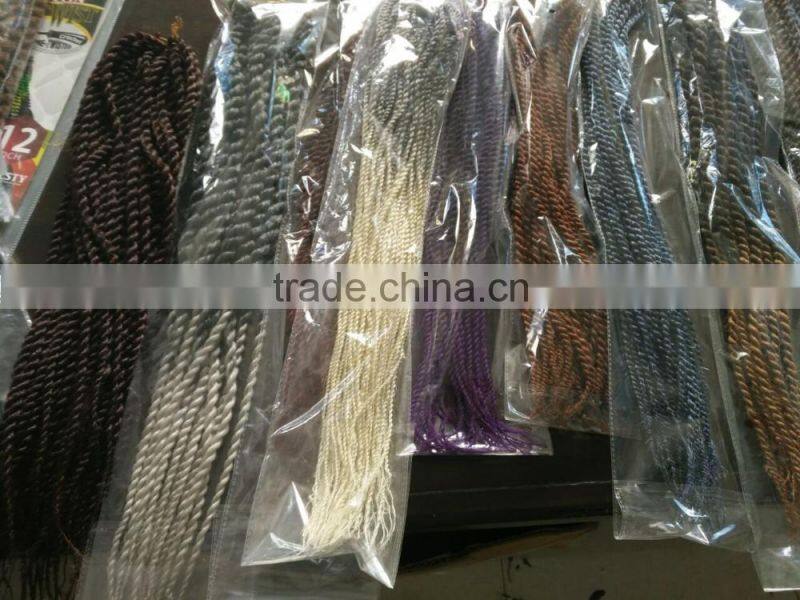 Hot selling 100g 18inch high quality synthetic crochet senegalese twist kinky braid hair