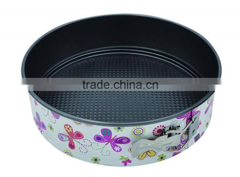 Dia.28*H7cm Carbon Steel Non-stick Round Springform Cake mould set