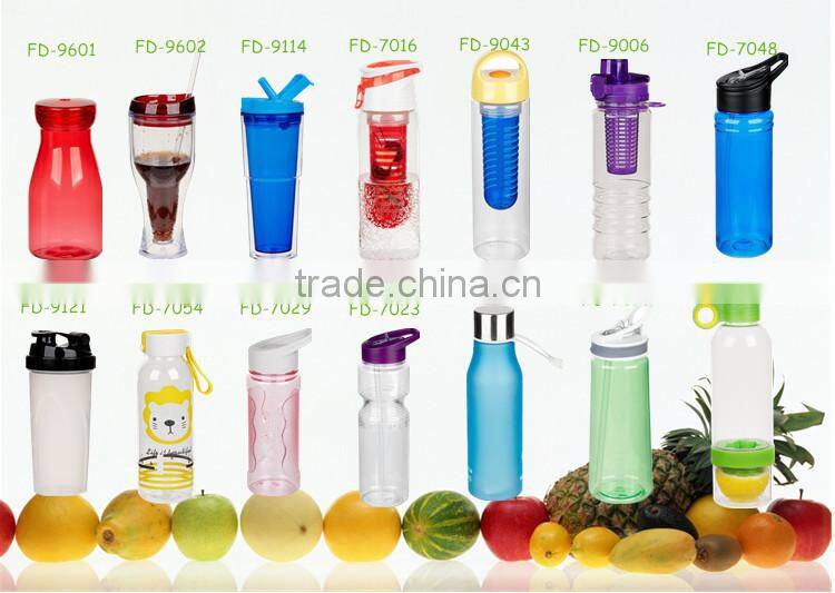 colorful mineral plastic sports water bottle