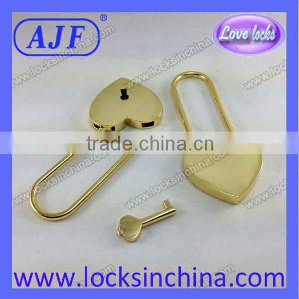 Big heart shape brass Love Lock for lovers gift