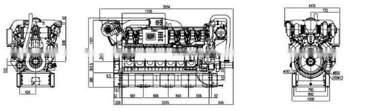 Zichai 16V170ZLC-1 diesel engine with 4 Stroke 16 cylinder