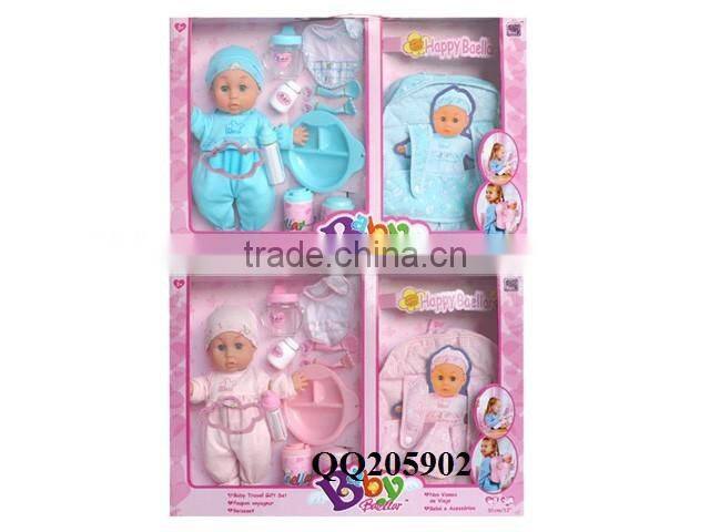 Nice 13 inch baby doll for kids with walking trainer toy doll baby doll