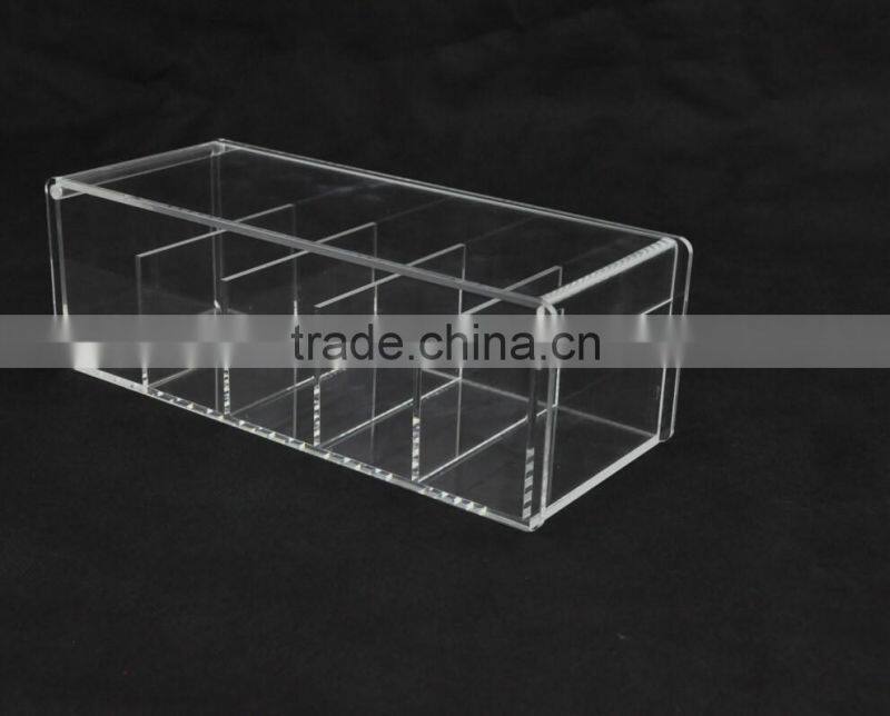5 Divided Clear Acrylic Cosmetic Storage box, Acrylic Makeup Storage Display Boxes Cosmetic Makeup organizer with Lid