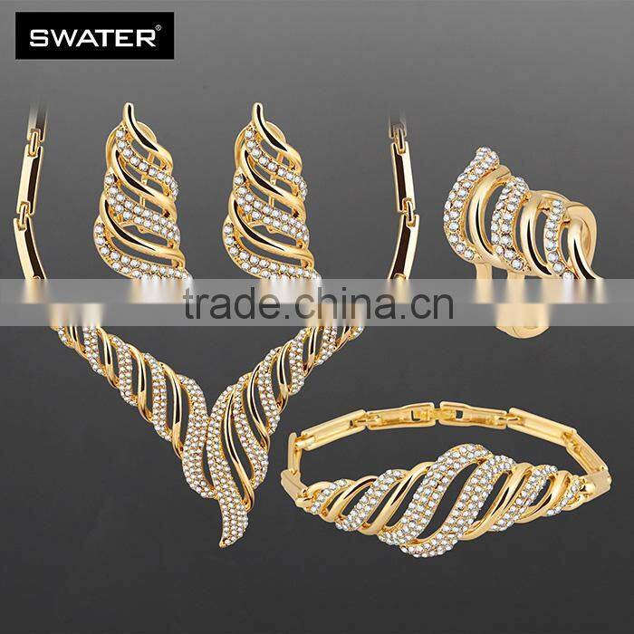 Ally Express Wholesale Bracelet Fashion Jewelry Sets Beautiful Jewelry Set Gold