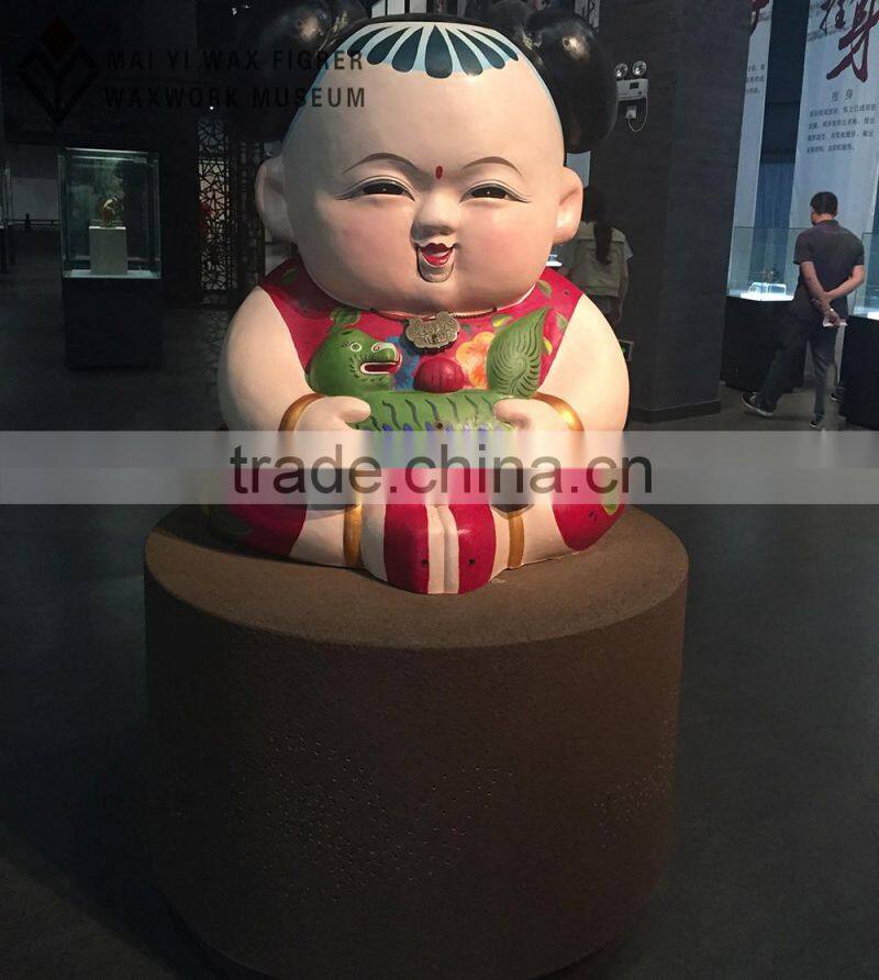 Chinese folk culture art silicone sculpture of clay doll