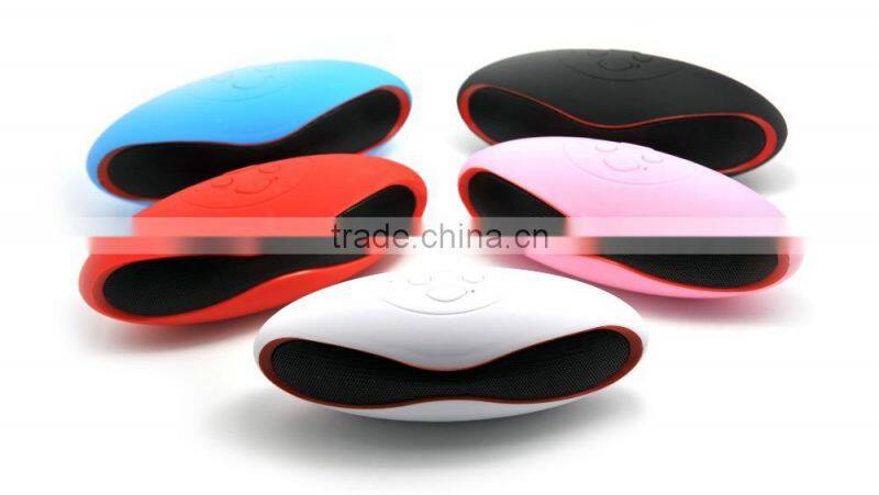 Mini Rugby bluetooth speaker, hot selling rugby football mini speaker for promotion gift with hands free call/TF card function