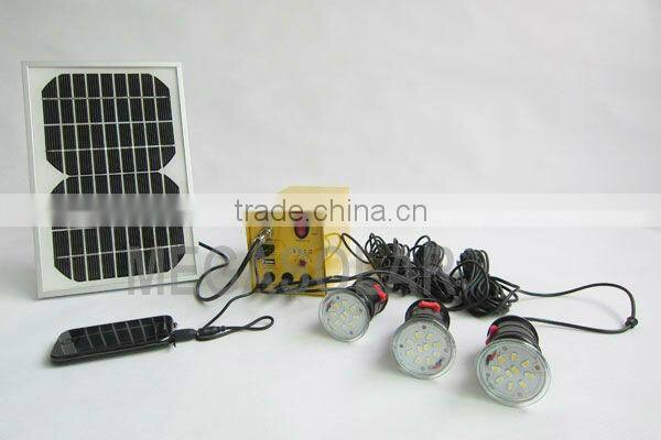 2016 portable 10w solar system for home lighting