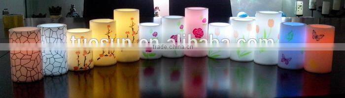 wholesale luxury turtle shell printing plastic multicolor candle led
