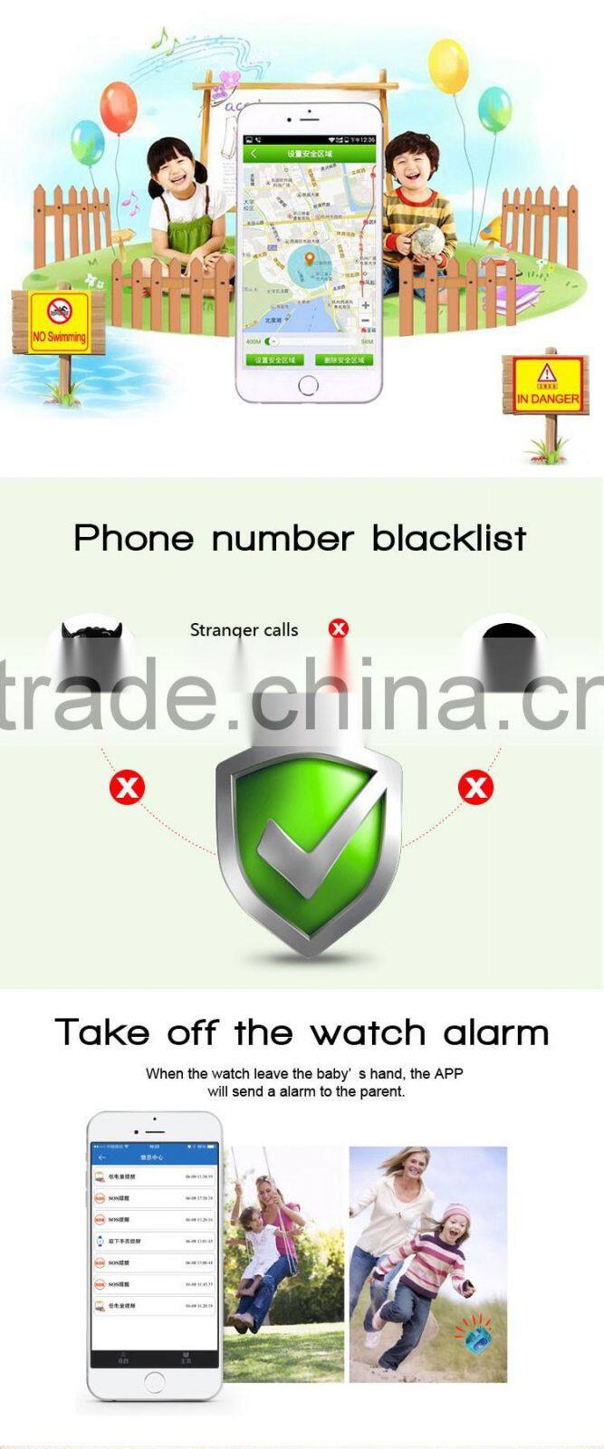 GPS GSM Tracker Kid Phone Wrist Watch