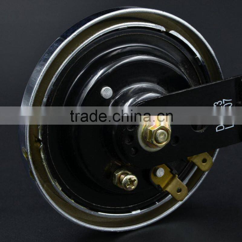 Car 35W 12V 105dB 1.5A Motorcycle Electric Horn Air Horn - black+silver/horn speaker-10