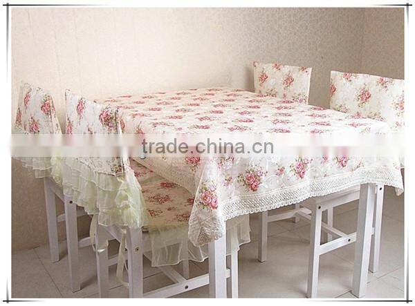 2015 High Quality Cotton Polyester Embroidered Cheap Table Cloth