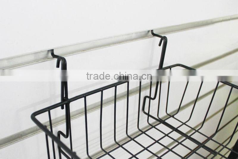 Slatwall metal hanging wire mesh basket