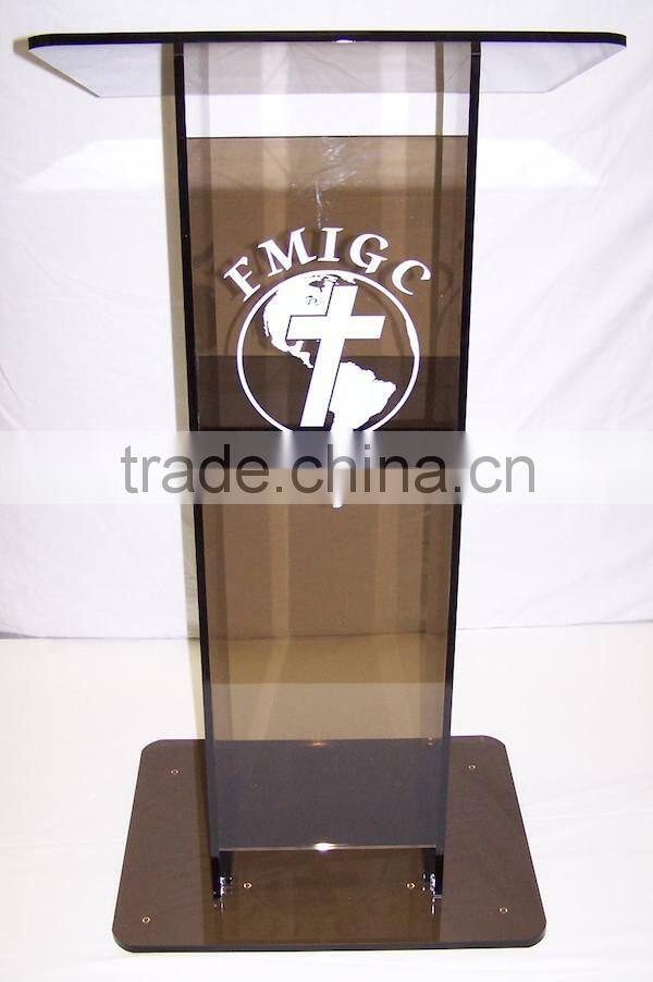 detachable modern wholesale customized cheap acrylic podium/acrylic pulpit/acrylic lectern stand shenzhen factory