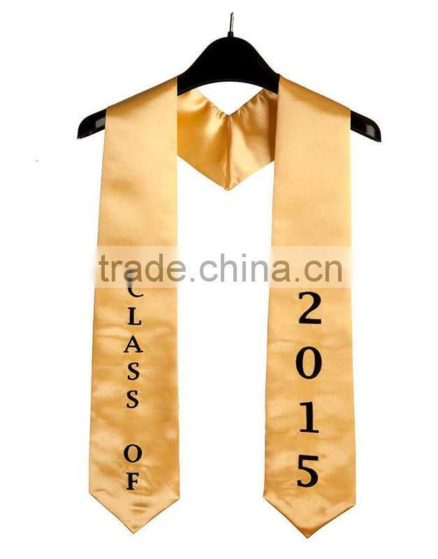 Hot Sell Imprinted Gold Academic stoles for Graduation