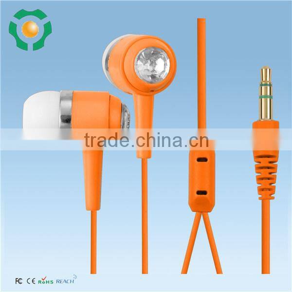 fashion cheap custom logo metal earphones, in ear stereo earphone for gionee