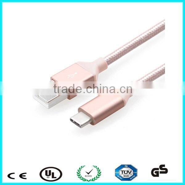 OEM 1m metal shell braided usb 2.0 type-c cable