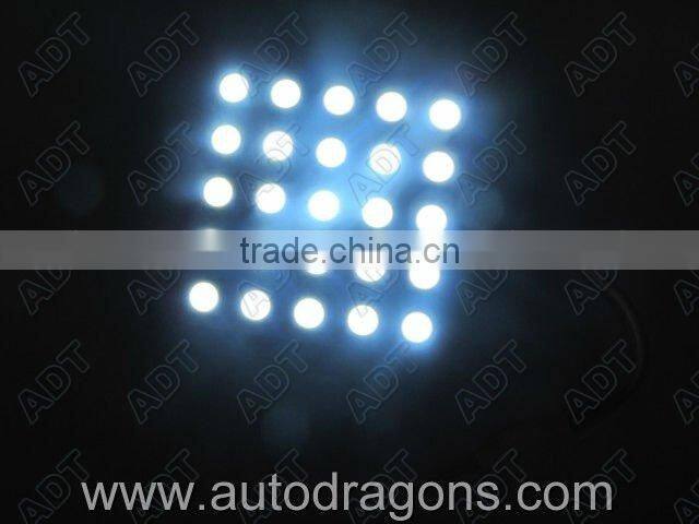 Panel White 25-5050 5*5 SMD LED Car Interior Dome Reading Light Bulbs Lamp