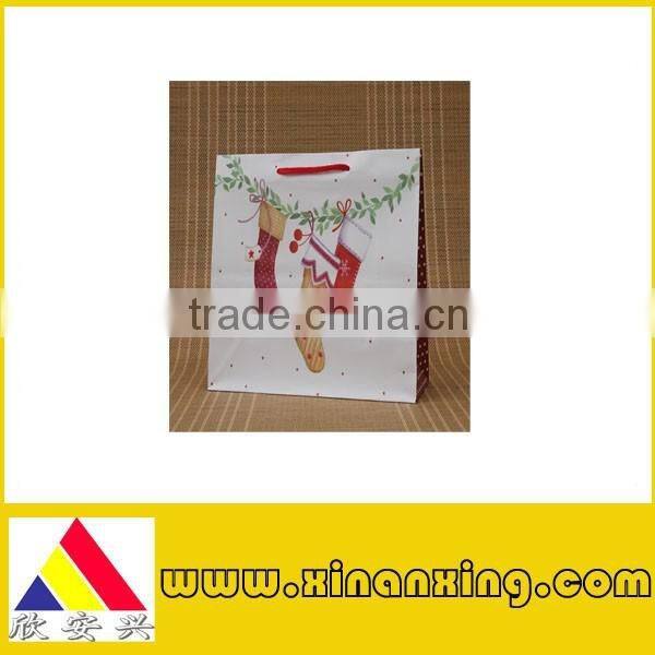 art paper glossy christmas gift bags