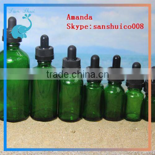 series products glass bottle with aluminum dropper cap, e-smoke glass bottle