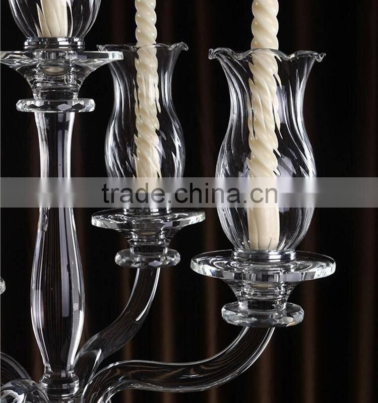 SH1504 wholesale tall replacement glass candle holder candelabra