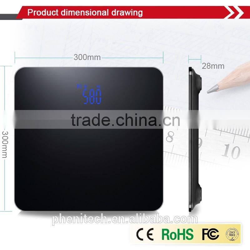 Large Led Display Black Bluetooth Body Scale Digital Weighting Scale