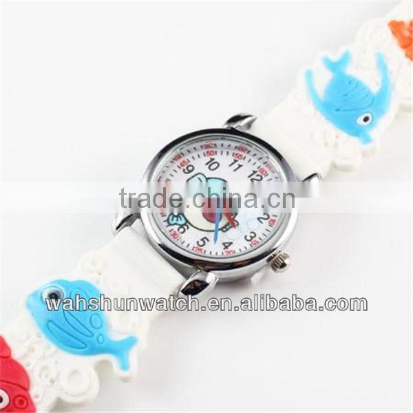 quartz silicone 3D bracelet children animal watch