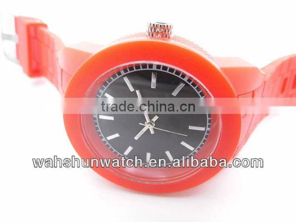 factory wholesale fashion quartz branded custom logo red watch with black dial