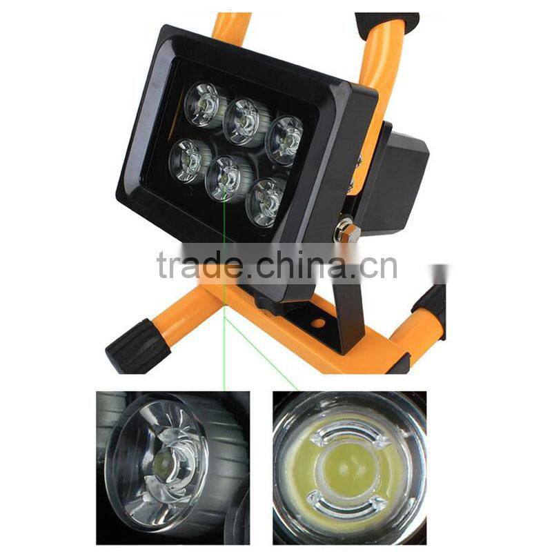 H01 10w 6led Led flood light Outdoor rechargeable searchlight caving led camping lighting