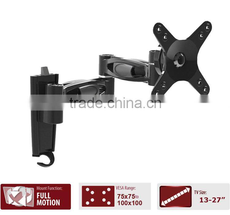 Vesa Lcd Led Adjustable Computer Monitor Tv Sliding Full Motion Desk Stand Swivel Mount Bracket