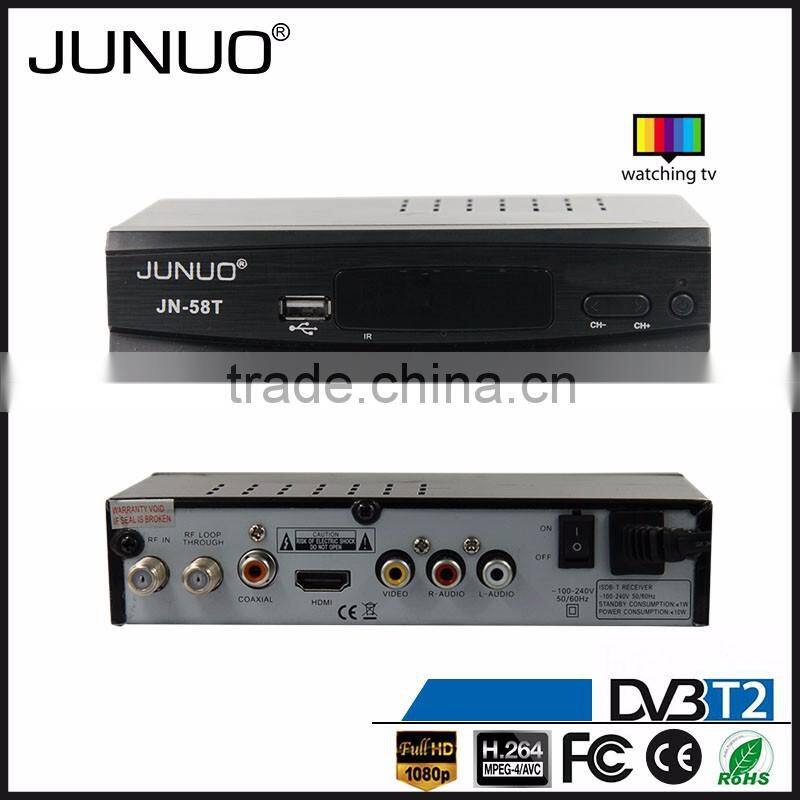 JUNUO shenzhen manufacture OEM 2016 new strong signal H.264 hd 1080P mstar 7t01 France dvb t2 digital tv receiver