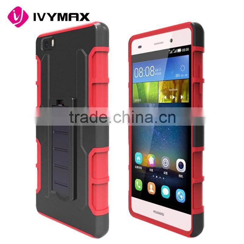 china supplier new armor kickstand cell phone case for HUAWEI P8 Lite