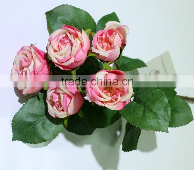 wholesale real touch rose weddings decoration artificial flowers three heads