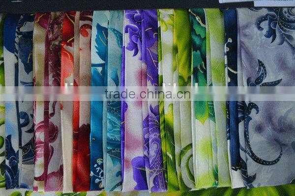 Mulinsen Textile Polyester Printed Green Satin Fabric