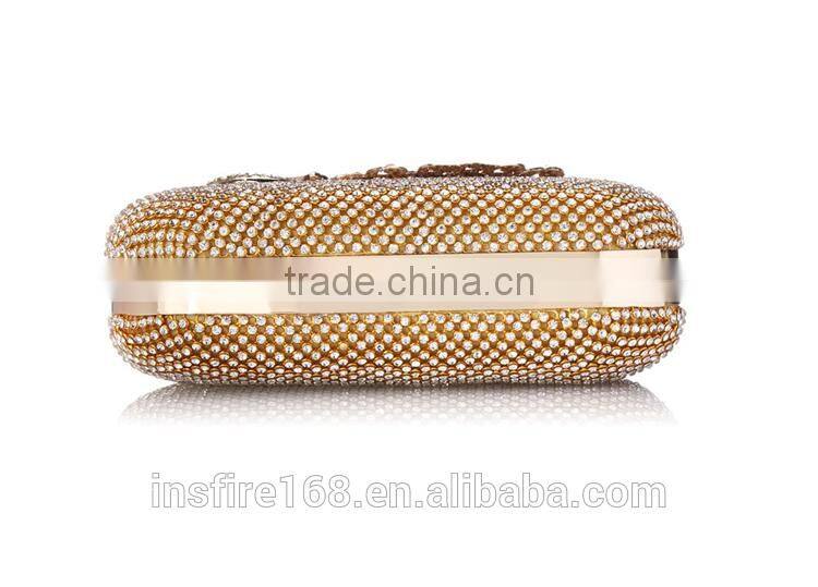 Fashion ladies handbags crystal rhinestone evening bag class peacock evening bag