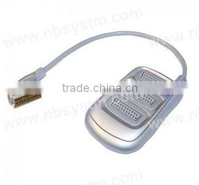 Scart plug to 3 Scart sockets 30cm